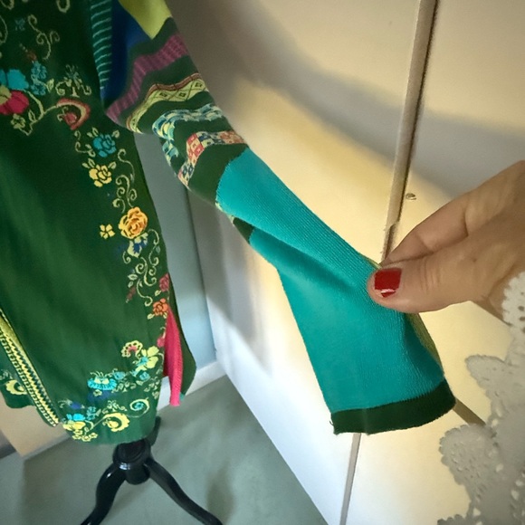 Colorful Cotton Long Sleeve Cardigan by IVKO - Picture 3 of 7